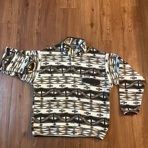 Patagonia Synchilla Snap-T Fleece Shepherds Knit Birch White Men’s Aztec Print